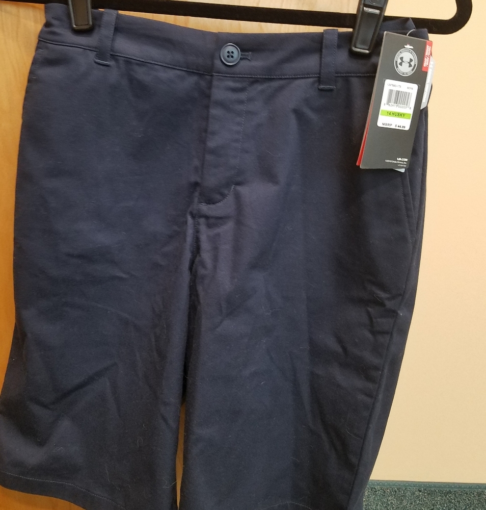Boys Under Armour Navy Shorts Size Husky 14